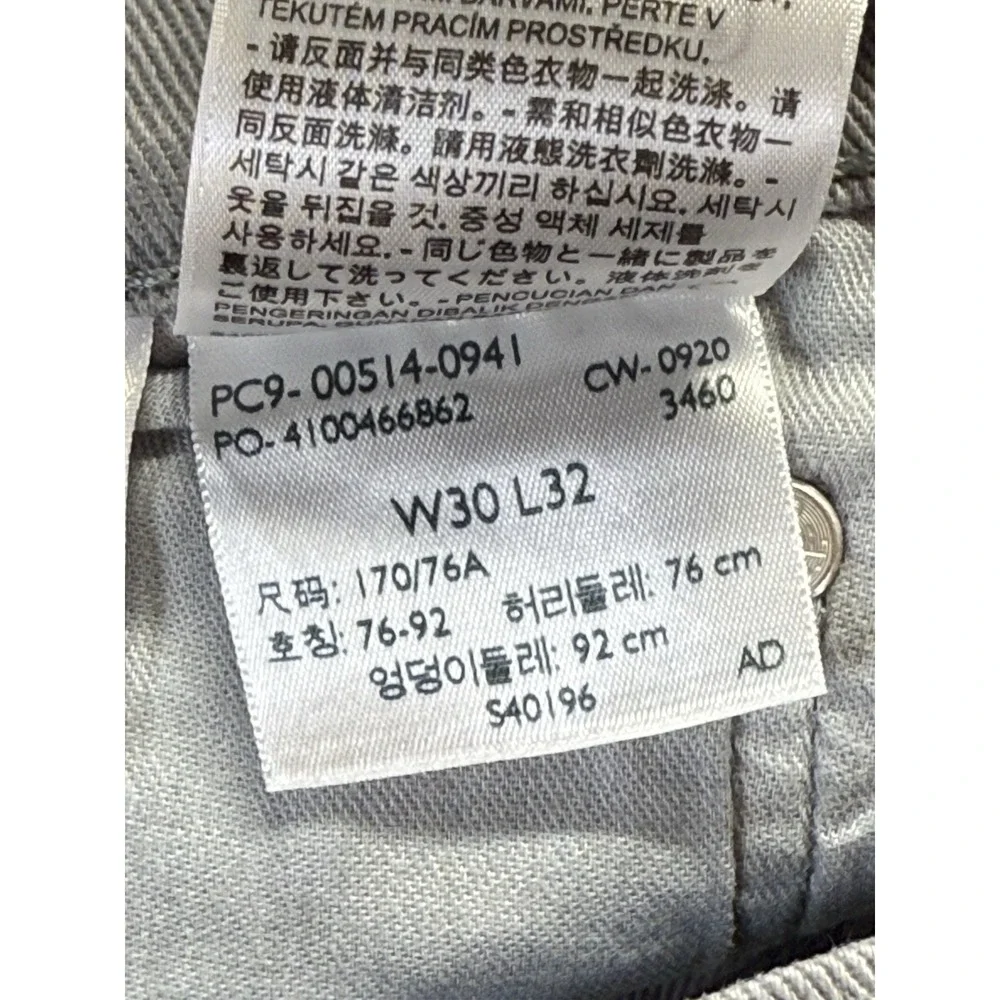Levis 514‎ jeans Mens 30x32 Grey straight fit pants work casual Denim
